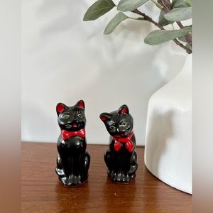 Vintage Shafford Black Cat Salt and Pepper Shakers